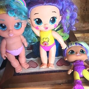 Whimsical Fairy Doll with Purple Hair and Yellow Outfit
